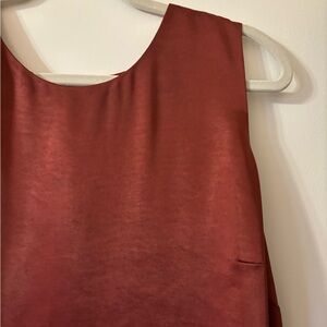 Anne Klein Satin Rust Dress (XL)